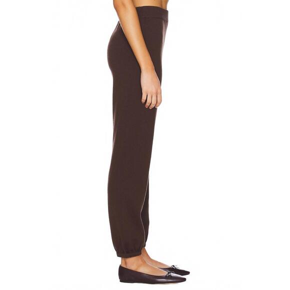 NEW JONATHAN SIMKHAI high-rise elastic cuffs joggers in chocolate - Picture 3 of 6